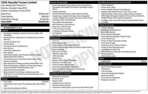 2026 Hyundai TUCSON Limited