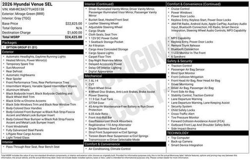 2026 Hyundai VENUE SEL