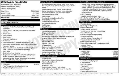 2026 Hyundai KONA Limited