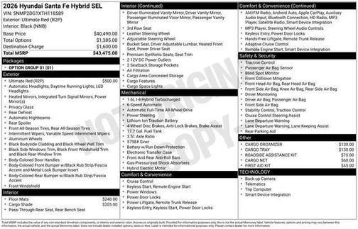 2026 Hyundai SANTA FE HEV SEL