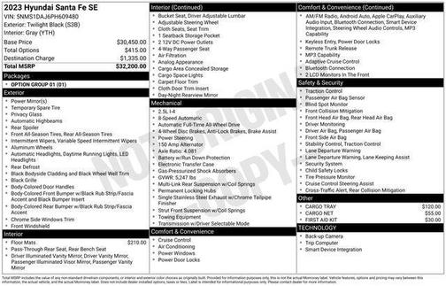 2023 Hyundai SANTA FE SE