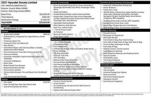 2021 Hyundai SONATA Limited