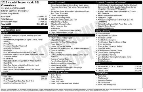 2025 Hyundai TUCSON Hybrid SEL Convenience