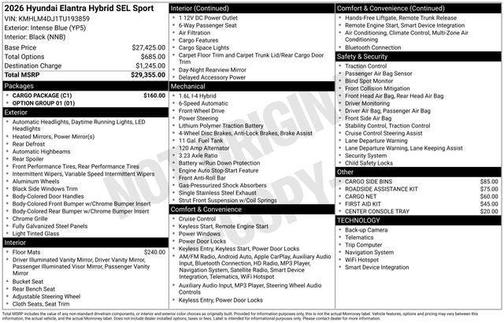 2026 Hyundai ELANTRA HEV SEL Sport