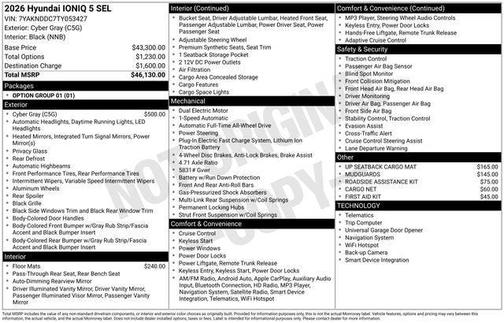 Cyber Gray 2026 Hyundai IONIQ 5 SEL