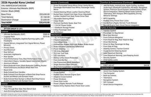 2026 Hyundai KONA Limited