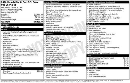 Atlas 2026 Hyundai SANTA CRUZ SEL