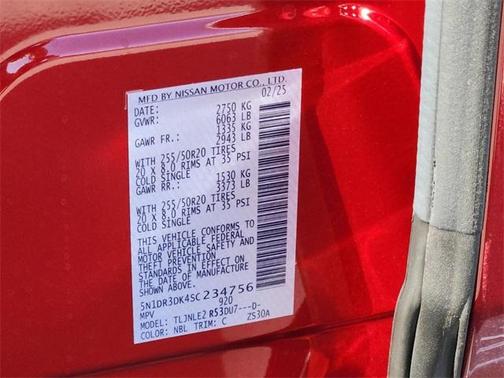 2025 Nissan Pathfinder Platinum