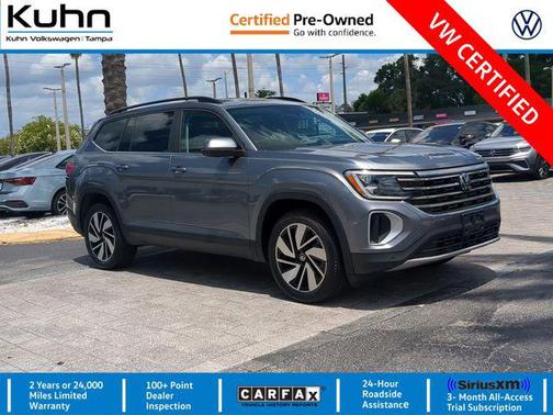 Platinum Gray Metallic 2024 Volkswagen Atlas 2.0T SE w/Technology 4MOTION