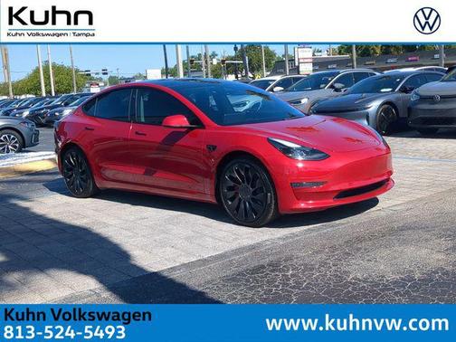 Red Multi-Coat 2022 Tesla Model 3 Performance
