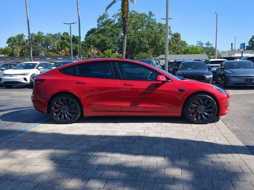 Red Multi-Coat 2022 Tesla Model 3 Performance