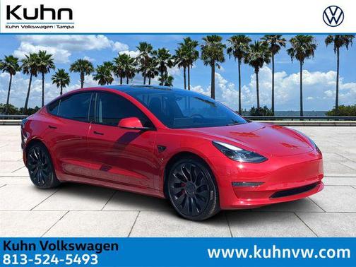 Red Multi-Coat 2022 Tesla Model 3 Performance
