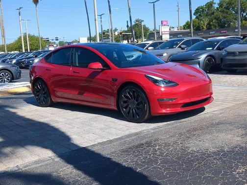 Red Multi-Coat 2022 Tesla Model 3 Performance