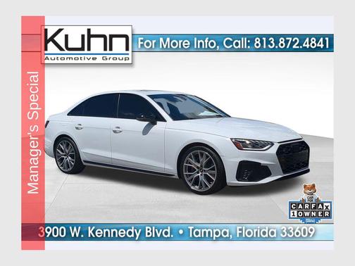 Glacier White Metallic 2023 Audi S4 Premium Plus TFSI quattro Tiptronic