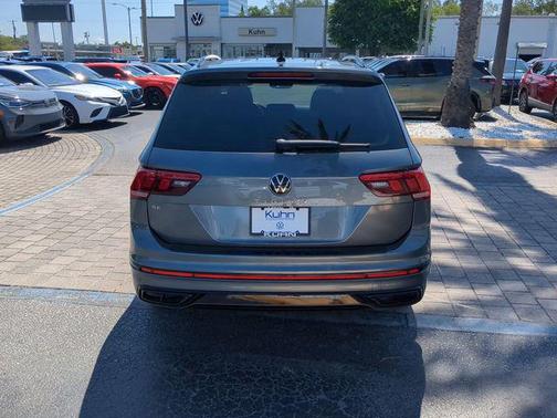 Platinum Gray Metallic 2023 Volkswagen Tiguan 2.0T SE R-Line Black