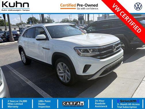 Pure White 2023 Volkswagen Atlas Cross Sport 2.0T SE w/Technology