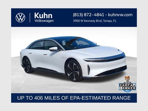 Stellar White Metallic 2025 Lucid Air Touring
