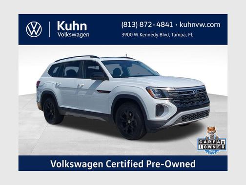 Opal White Pearl 2024 Volkswagen Atlas 2.0T SE w/Technology 4MOTION