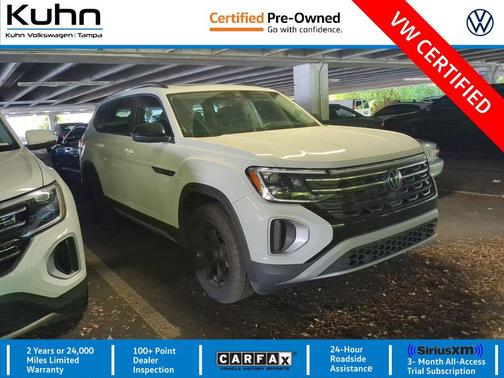 Opal White Pearl 2024 Volkswagen Atlas 2.0T SE w/Technology 4MOTION
