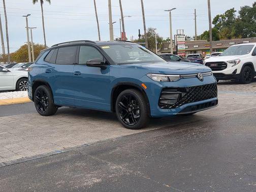 Monterey Blue with Deep Black Roof 2026 Volkswagen Tiguan 2.0T SE R-Line Black