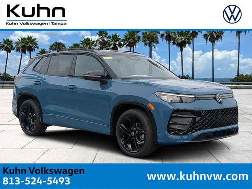 Monterey Blue with Deep Black Roof 2026 Volkswagen Tiguan 2.0T SE R-Line Black
