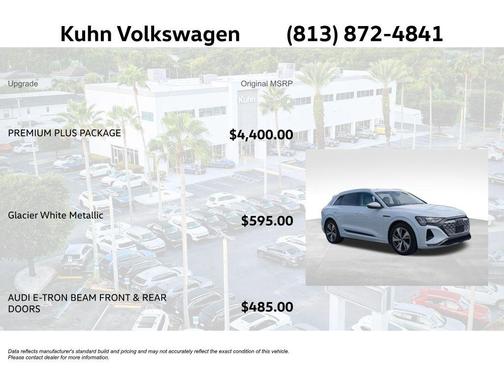 Glacier White Metallic 2024 Audi Q8 e-tron Premium Plus