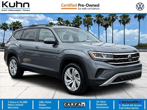 Platinum Gray Metallic 2021 Volkswagen Atlas 3.6L SE w/Technology