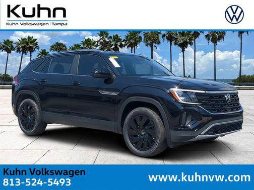 Deep Black Pearl 2026 Volkswagen Atlas Cross Sport 2.0T SE w/Technology