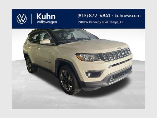 Pearl White Tri-Coat 2021 Jeep Compass Limited