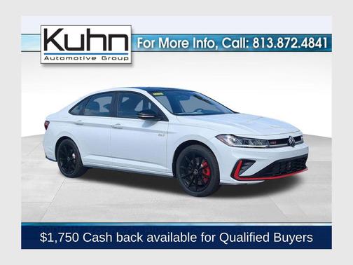 Pure White w/Deep Blk Rf 2026 Volkswagen Jetta GLI 2.0T Autobahn