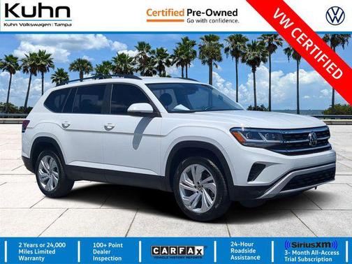 Pure White 2022 Volkswagen Atlas 3.6L SE w/Technology
