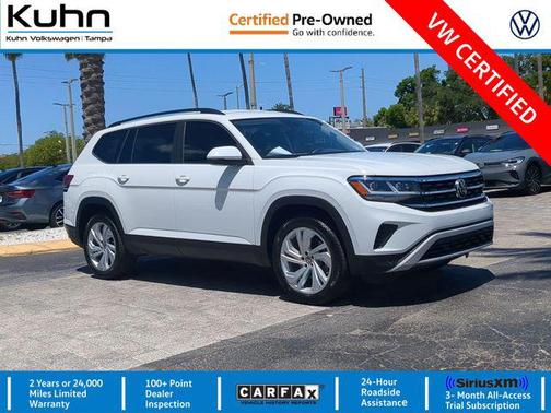 Pure White 2022 Volkswagen Atlas 3.6L SE w/Technology