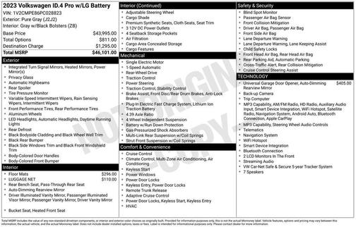 Pure Gray 2023 Volkswagen ID.4 Pro