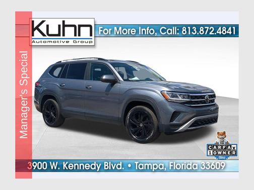 Platinum Gray Metallic 2022 Volkswagen Atlas 2.0T SE w/Technology