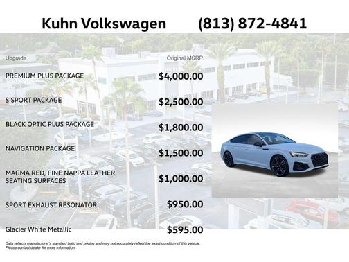 Glacier White Metallic 2023 Audi S5 Premium Plus TFSI quattro Tiptronic