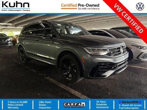 Platinum Gray Metallic 2023 Volkswagen Tiguan 2.0T SE R-Line Black
