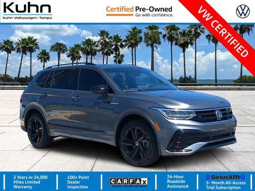 Platinum Gray Metallic 2023 Volkswagen Tiguan 2.0T SE R-Line Black