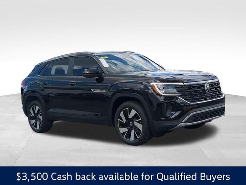 deep black pearl 2026 Volkswagen Atlas Cross Sport 2.0T SE w/Technology 4MOTION