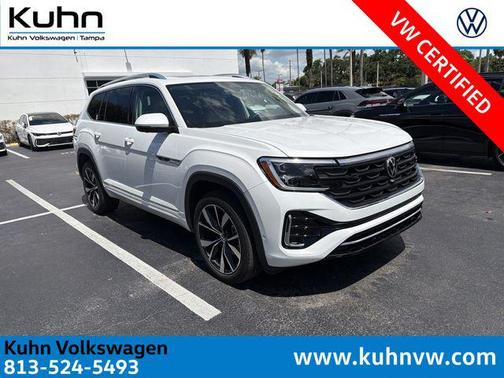 Opal White Pearl 2024 Volkswagen Atlas 2.0T SEL Premium R-Line 4MOTION