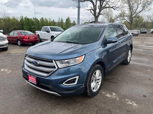 Blue 2018 Ford Edge SEL