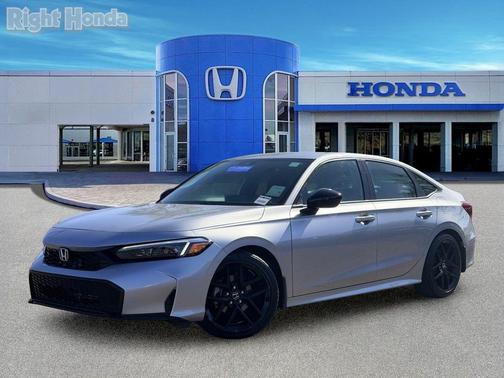 Solar Silver Metallic 2025 Honda Civic Sport