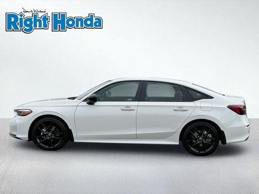 Platinum White Pearl 2026 Honda Civic Hybrid Sport