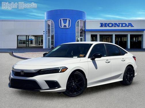 Platinum White Pearl 2024 Honda Civic Sport