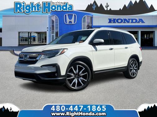 White Diamond Pearl 2019 Honda Pilot Touring 8-Passenger