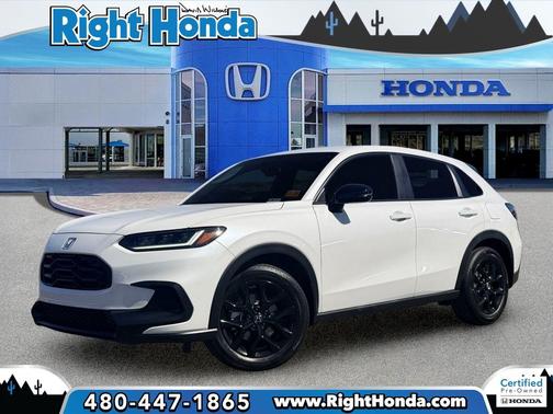 Platinum White Pearl 2024 Honda HR-V 2WD Sport