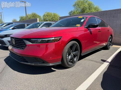 Radiant Red Metallic 2025 Honda Accord Hybrid Sport-L
