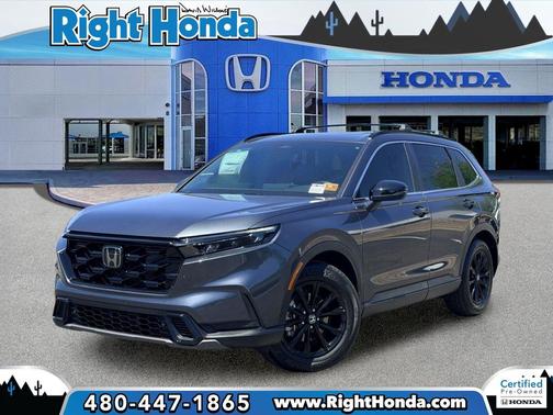Meteorite Gray Metallic 2025 Honda CR-V Hybrid Sport FWD