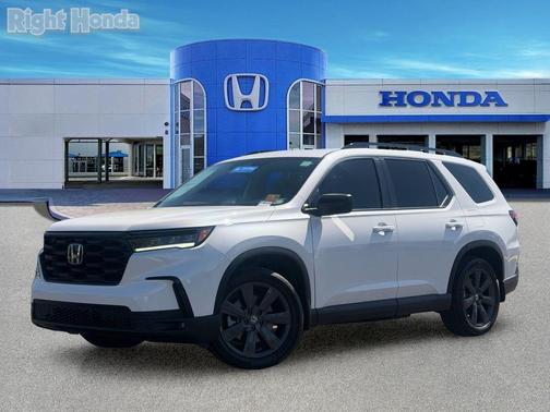 Platinum White Pearl 2025 Honda Pilot Sport