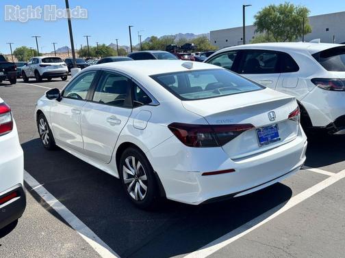 Platinum White Pearl 2025 Honda Civic LX