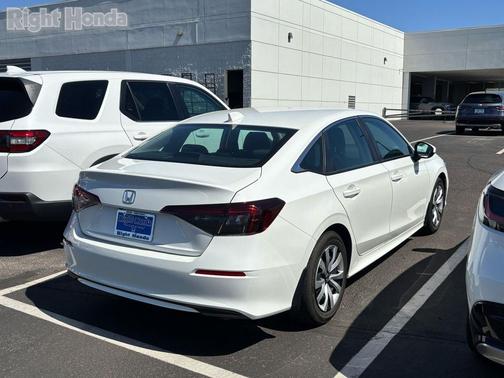 Platinum White Pearl 2025 Honda Civic LX